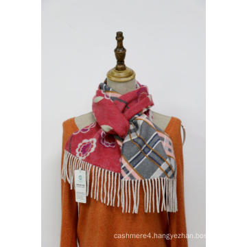 Double Sided Printed Wool And Cashmere Scarf